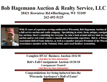 Tablet Screenshot of bobhagemannauctionrealty.com